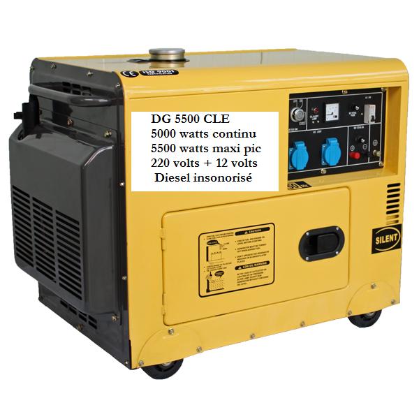 Groupe électrogene diesel DG 5500 220 volts